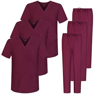 MISEMIYA Packung * 3 Sets Unisex-Hygieneuniform MEDIZINISCHE SANITÄREINHEITEN SANITÄRSETS 3-6801-6802 Medium, Granat 68 MISEMIYA Packung * 3 Sets Unisex-Hygieneuniform MEDIZINISCHE SANITÄREINHEITEN SANITÄRSETS 3-6801-6802 Medium, Granat 68