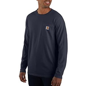 Carhartt Herren Force Relaxed Fit Midweight Long-Sleeve Pocket Arbeits-T-Shirt, Navyr Gr.XXL Carhartt Herren Force Relaxed Fit Midweight Long-Sleeve Pocket Arbeits-T-Shirt, Navyr Gr.XXL