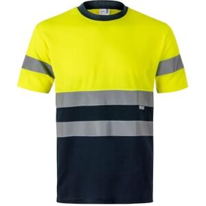 VELILLA Zweifarbiges Kurzarm-T-Shirt mit hoher Sichtbarkeit und reflektierenden Bändern, EN ISO 13688:2013 / EN ISO 20471:2013 + A1:2016, Unisex, gelb, XL VELILLA Zweifarbiges Kurzarm-T-Shirt mit hoher Sichtbarkeit und reflektierenden Bändern, EN ISO 13688:2013 / EN ISO 20471:2013 + A1:2016, Unisex, gelb, XL