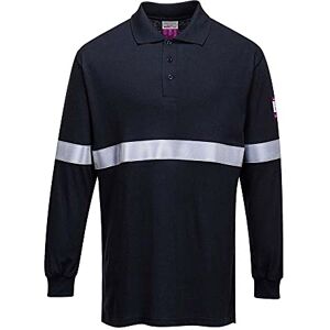 Portwest Flammhemmendes, antistatisches Langarm Poloshirt mit Reflektionsstreifen, Größe: XL, Farbe: Marine, FR03NARXL Portwest Flammhemmendes, antistatisches Langarm Poloshirt mit Reflektionsstreifen, Größe: XL, Farbe: Marine, FR03NARXL