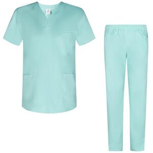 MISEMIYA Unisex-Schrubb-Set Medizinische Uniform mit Oberteil und Hose ref.8178 X-Small, Türkis MISEMIYA Unisex-Schrubb-Set Medizinische Uniform mit Oberteil und Hose ref.8178 X-Small, Türkis