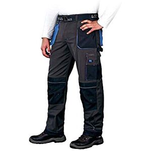 REIS Leber & Hollman Herren Arbeitshose LH-FMN-T B, 65% Polyester 35% Baumwolle 270 g/m2, Bundhose mit Taschen für Knieschoner, 9 Multifunktionstaschen+ Schlaufe und Schlüsselhaken, Grau-Schwarz-Blau, 46 REIS Leber & Hollman Herren Arbeitshose LH-FMN-T B, 65% Polyester 35% Baumwolle 270 g/m2, Bundhose mit Taschen für Knieschoner, 9 Multifunktionstaschen+ Schlaufe und Schlüsselhaken, Grau-Schwarz-Blau, 46
