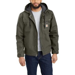 Carhartt , Herren, Lockere Arbeitsjacke aus ausgewaschenem Segelleinen mit Sherpa-Futter, Moos, M Carhartt , Herren, Lockere Arbeitsjacke aus ausgewaschenem Segelleinen mit Sherpa-Futter, Moos, M