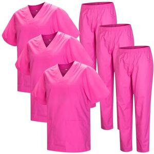 MISEMIYA Packung * 3 Sets Unisex-Hygieneuniform MEDIZINISCHE SANITÄREINHEITEN SANITÄRSETS 3-817-8312 Large, Rosa 22 MISEMIYA Packung * 3 Sets Unisex-Hygieneuniform MEDIZINISCHE SANITÄREINHEITEN SANITÄRSETS 3-817-8312 Large, Rosa 22