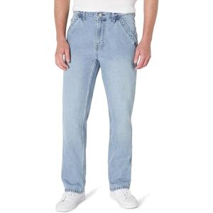 Amazon Essentials Herren Relaxed-Fit-Zimmermannsjeans Ohne Stretchanteil, Arbeitskleidung, Blau-vintage, 36W / 34L Amazon Essentials Herren Relaxed-Fit-Zimmermannsjeans Ohne Stretchanteil, Arbeitskleidung, Blau-vintage, 36W / 34L
