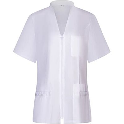 MISEMIYA ARBEITSKLEIDUNG FRAU KURZE ÄRMEL UNIFORM KLINIK KRANKENHAUS REINIGUNG TIERARZT GESUNDHEIT GASTGEWERBE -712 X-Small, Weiß MISEMIYA ARBEITSKLEIDUNG FRAU KURZE ÄRMEL UNIFORM KLINIK KRANKENHAUS REINIGUNG TIERARZT GESUNDHEIT GASTGEWERBE -712 X-Small, Weiß