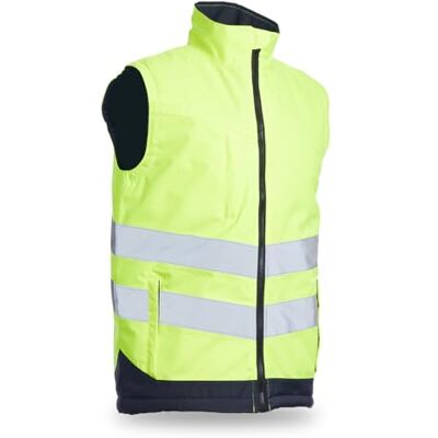 Blackrock Warnschutz-Weste, gepolstert, hohe Sichtbarkeit, für Herren und Damen, Uni, Fleece, Gillette, Arbeitskleidung, warm, wasserdicht, winddicht, gesteppt, Größe L Blackrock Warnschutz-Weste, gepolstert, hohe Sichtbarkeit, für Herren und Damen, Uni, Fleece, Gillette, Arbeitskleidung, warm, wasserdicht, winddicht, gesteppt, Größe L