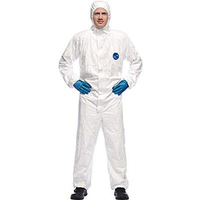 DuPont Tyvek 500 Xpert Chemikalienschutzkleidung mit Kapuze, Kategorie III, Typ 5-B und 6-B Robust und Leicht Weiß Größe XXL DuPont Tyvek 500 Xpert Chemikalienschutzkleidung mit Kapuze, Kategorie III, Typ 5-B und 6-B Robust und Leicht Weiß Größe XXL
