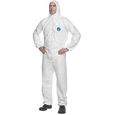 DuPont Tyvek 200 EasySafe Chemikalienschutzkleidung mit Kapuze, Kategorie III, Typ 5 und 6 Weiß Größe M DuPont Tyvek 200 EasySafe Chemikalienschutzkleidung mit Kapuze, Kategorie III, Typ 5 und 6 Weiß Größe M