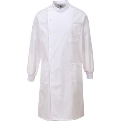 Portwest C865 Kittel Polyester-Baumwolle Gerippte Strickbündchen Druckknopf Weiß, M, UPF 50+, Strapazierfähig Schmutzabweisend, Unten Aufgesetzte Taschen, Druckknopfleiste, Arbeitskleidung Portwest C865 Kittel Polyester-Baumwolle Gerippte Strickbündchen Druckknopf Weiß, M, UPF 50+, Strapazierfähig Schmutzabweisend, Unten Aufgesetzte Taschen, Druckknopfleiste, Arbeitskleidung