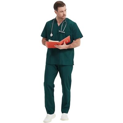 MISEMIYA Unisex-Schrubb-Set Medizinische Uniform mit Oberteil und Hose ref.6801-6802 Medium, Grün 68 MISEMIYA Unisex-Schrubb-Set Medizinische Uniform mit Oberteil und Hose ref.6801-6802 Medium, Grün 68