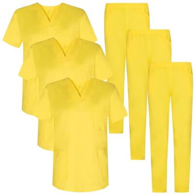 MISEMIYA Pack 3 Pcs-Uniformes Sanitarios Uni Mz-3-817-8312 3er Gesundheits, gelb, M MISEMIYA Pack 3 Pcs-Uniformes Sanitarios Uni Mz-3-817-8312 3er Gesundheits, gelb, M