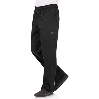 Chef Works Unisex Classic Fit Cargo Kochhose Schwarz, Größe: L / Large, Bundweite: 38 40 Zoll, Schrittlänge: 32 Zoll, Elastischer Bund B222-L Chef Works Unisex Classic Fit Cargo Kochhose Schwarz, Größe: L / Large, Bundweite: 38 40 Zoll, Schrittlänge: 32 Zoll, Elastischer Bund B222-L