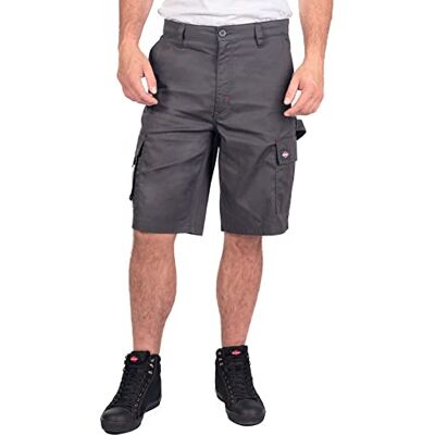 Lee Cooper Herren Cargo Arbeitsshorts Mehreren Taschen Robust, Grau, 50 Verstärkte Dreifachnähte, pflegeleichter Baumwollmix, leichtes 200 GSM Gewebe, flexibel und robust, praktische Taschen Lee Cooper Herren Cargo Arbeitsshorts Mehreren Taschen Robust, Grau, 50 Verstärkte Dreifachnähte, pflegeleichter Baumwollmix, leichtes 200 GSM Gewebe, flexibel und robust, praktische Taschen