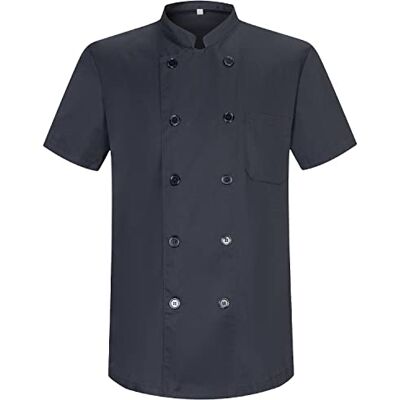 MISEMIYA KOCHJACKEN Herr MIT Kurze ÄRMEL Ref.8421 XX-Large, Schwarz 2 MISEMIYA KOCHJACKEN Herr MIT Kurze ÄRMEL Ref.8421 XX-Large, Schwarz 2