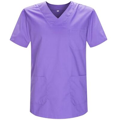 MISEMIYA Medizinische Uniformen Unisex Top Krankenschwester Krankenhaus Berufskleidung X-Small, Flieder MISEMIYA Medizinische Uniformen Unisex Top Krankenschwester Krankenhaus Berufskleidung X-Small, Flieder