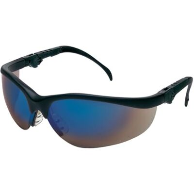 MCR Safety Schutzbrille, Klondike Plus, Schwarz, Blaue Spiegelglas Arbeitsschutzbrille, Arbeitsschutz / 1 Stück MCR Safety Schutzbrille, Klondike Plus, Schwarz, Blaue Spiegelglas Arbeitsschutzbrille, Arbeitsschutz / 1 Stück