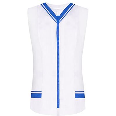MISEMIYA Arbeitskleidung Frau OHNE ÄRMEL WEIß/SCHWARZ UNIFORM KLINIK Krankenhaus Reinigung TIERARZT Gesundheit GASTGEWERBE Ref-818 Medium, Blau Royal MISEMIYA Arbeitskleidung Frau OHNE ÄRMEL WEIß/SCHWARZ UNIFORM KLINIK Krankenhaus Reinigung TIERARZT Gesundheit GASTGEWERBE Ref-818 Medium, Blau Royal