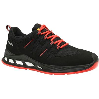 ELTEN Sicherheitsschuhe Maddox XXR Black-red Low ESD S3S für Damen & Herren, Stahlkappe, leicht, atmungsaktiv, Gr. 42 ELTEN Sicherheitsschuhe Maddox XXR Black-red Low ESD S3S für Damen & Herren, Stahlkappe, leicht, atmungsaktiv, Gr. 42