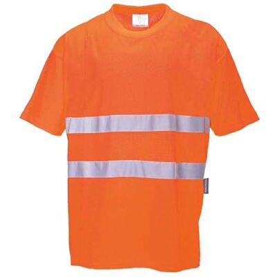 Portwest S172 Baumwoll Comfort-T-Shirt Verschweißte Kragennaht Kurzarm Bahn Orange, XL, EN ISO 20471 Klasse 2, UPF 35+, Klassische Passform, 55% Baumwolle, Grosszügige Passform Portwest S172 Baumwoll Comfort-T-Shirt Verschweißte Kragennaht Kurzarm Bahn Orange, XL, EN ISO 20471 Klasse 2, UPF 35+, Klassische Passform, 55% Baumwolle, Grosszügige Passform