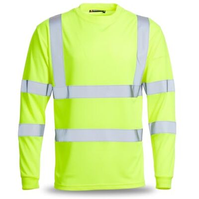 Blackrock Warnschutz-Langarm-T-Shirt, gelbes T-Shirt, Arbeits- und Sicherheitskleidung, hohe Sichtbarkeit, Arbeitsoberteile, Kleidung, PSA-Arbeitskleidung, Vogelaugen-Polyester, atmungsaktiv, Klasse 3 Blackrock Warnschutz-Langarm-T-Shirt, gelbes T-Shirt, Arbeits- und Sicherheitskleidung, hohe Sichtbarkeit, Arbeitsoberteile, Kleidung, PSA-Arbeitskleidung, Vogelaugen-Polyester, atmungsaktiv, Klasse 3