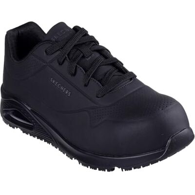 Skechers Arbeitsschuhe Herren S1 P SRC + ESD UNO SR Zertifiziert nach EN ISO 20345:2011 Rutschhemmend und Antistatisch Berufsschuhe für Gastronomie Pflege und Medizin Skechers Arbeitsschuhe Herren S1 P SRC + ESD UNO SR Zertifiziert nach EN ISO 20345:2011 Rutschhemmend und Antistatisch Berufsschuhe für Gastronomie Pflege und Medizin