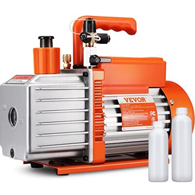 VEVOR 2-stufige Drehschieber-Vakuumpumpe, 1/2 HP, 5 CFM, entwickelt für HVAC-Service, Kältekonservierung & Harzentgasung, mit 1/4 Zoll SAE-, 3/8 Zoll SAE- & 1/2 Zoll ACME-Messereinlässen VEVOR 2-stufige Drehschieber-Vakuumpumpe, 1/2 HP, 5 CFM, entwickelt für HVAC-Service, Kältekonservierung & Harzentgasung, mit 1/4 Zoll SAE-, 3/8 Zoll SAE- & 1/2 Zoll ACME-Messereinlässen