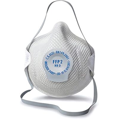 MOLDEX Atemschutzmaske FFP2 NR D mit Klimaventil Klassiker 2405 Pack of 20 MOLDEX Atemschutzmaske FFP2 NR D mit Klimaventil Klassiker 2405 Pack of 20