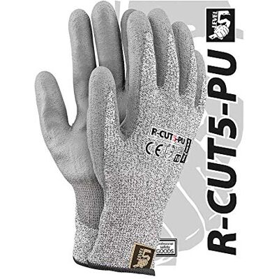 REIS R-CUT5-PU_8 Level5 Schutzhandschuhe, Schwarz-Weiß-Grau, 8 Größe, 12 Stück REIS R-CUT5-PU_8 Level5 Schutzhandschuhe, Schwarz-Weiß-Grau, 8 Größe, 12 Stück