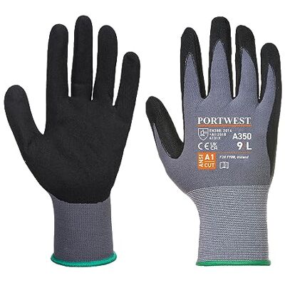 Portwest Dermiflex Nitrilschaum-Handschuh, Größe: S, Farbe: Schwarz, A350BKRS Portwest Dermiflex Nitrilschaum-Handschuh, Größe: S, Farbe: Schwarz, A350BKRS