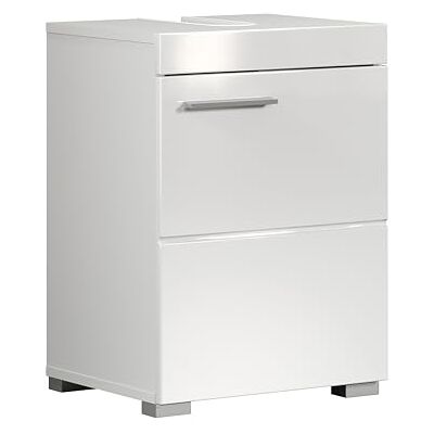 trendteam smart living Amanda Waschbeckenunterschrank Weiß/Weiß Hochglanz 1 Tür 1 Einlegeboden (BxHxT) 40 x 56 x 34 cm Kratzfest und Pflegeleicht für Badezimmer trendteam smart living Amanda Waschbeckenunterschrank Weiß/Weiß Hochglanz 1 Tür 1 Einlegeboden (BxHxT) 40 x 56 x 34 cm Kratzfest und Pflegeleicht für Badezimmer