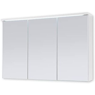 Stella Trading TWO Spiegelschrank Bad mit LED-Beleuchtung in Weiß Badezimmerspiegel Schrank mit viel Stauraum 100 x 68 x 22,5 cm (B/H/T) Stella Trading TWO Spiegelschrank Bad mit LED-Beleuchtung in Weiß Badezimmerspiegel Schrank mit viel Stauraum 100 x 68 x 22,5 cm (B/H/T)