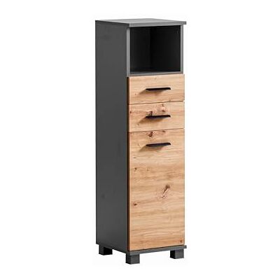 Schildmeyer Palermo Highboard 157644, Anthrazit/Artisan Eiche Dekor, 30,3 x 32,6 x 110,5 cm Schildmeyer Palermo Highboard 157644, Anthrazit/Artisan Eiche Dekor, 30,3 x 32,6 x 110,5 cm