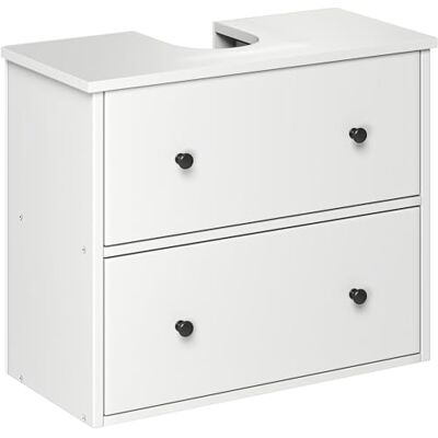 YITAHOME Waschbeckenunterschrank mit schubladen, Badezimmerschrank, 2 große Schubladen, 60 x 30 x 50 cm, badunterschrank wandmontage Weiss YITAHOME Waschbeckenunterschrank mit schubladen, Badezimmerschrank, 2 große Schubladen, 60 x 30 x 50 cm, badunterschrank wandmontage Weiss