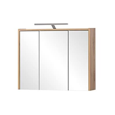 Schildmeyer Spiegelschrank Carlos, Eiche Landhaus Dekor, 74,5 x 16 x 64 cm Schildmeyer Spiegelschrank Carlos, Eiche Landhaus Dekor, 74,5 x 16 x 64 cm