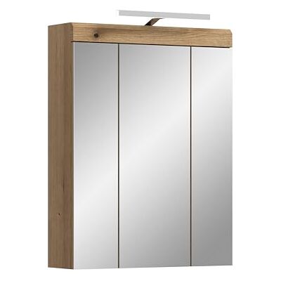 xonox.home – Spiegelschrank Scout 60x79x18 cm inkl. Beleuchtung in Evoak Oak Nachbildung und einem Spiegelglas – Badezimmerspiegel mit Licht – modern, elegant & funktional xonox.home – Spiegelschrank Scout 60x79x18 cm inkl. Beleuchtung in Evoak Oak Nachbildung und einem Spiegelglas – Badezimmerspiegel mit Licht – modern, elegant & funktional