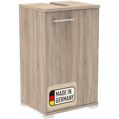 Probus Basic Waschbeckenunterschrank 40cm in hellem braun/Dekor Sonoma Eiche – Stilvolle und praktische Aufbewahrungslösung für Ihr Badezimmer, Türanschlag frei wählbar, Made in Germany Probus Basic Waschbeckenunterschrank 40cm in hellem braun/Dekor Sonoma Eiche – Stilvolle und praktische Aufbewahrungslösung für Ihr Badezimmer, Türanschlag frei wählbar, Made in Germany