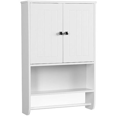 Yaheetech Hängeschrank Wandschrank Badschrank Küchenschrank Regal Aufbewahrung mit Tür und Einlegeboden weiß LBH: 48,5 x 14 x 73 cm Yaheetech Hängeschrank Wandschrank Badschrank Küchenschrank Regal Aufbewahrung mit Tür und Einlegeboden weiß LBH: 48,5 x 14 x 73 cm