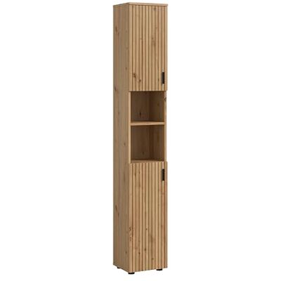 xonox.home – Badschrank Mone 30x192x30 cm in Korpus und Front Artisan Oak Nachbildung – holzfarbener Badschrank Hochschrank für Badezimmer – modern & platzsparend xonox.home – Badschrank Mone 30x192x30 cm in Korpus und Front Artisan Oak Nachbildung – holzfarbener Badschrank Hochschrank für Badezimmer – modern & platzsparend
