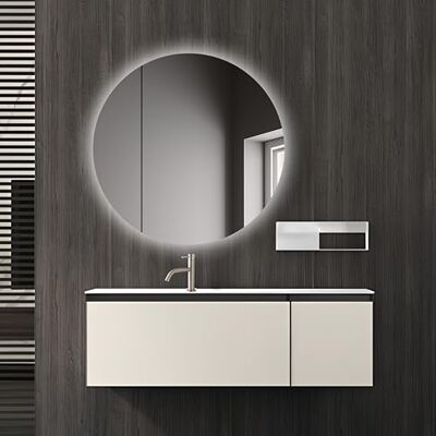 Talos Picasso Style Spiegelschrank weiß Ø 60cm mit hochwertigem Aluminiumkorpus Modernes Badezimmermöbe mit austauschbarer LED Beleuchtung Badspiegel mit praktischem Stauraum Talos Picasso Style Spiegelschrank weiß Ø 60cm mit hochwertigem Aluminiumkorpus Modernes Badezimmermöbe mit austauschbarer LED Beleuchtung Badspiegel mit praktischem Stauraum