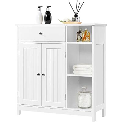 Yaheetech Badezimmerschrank Unterschrank mit Schubladen & Tür & verstellbare Einlegeböden Kommode fürs Badezimmer/Wohnzimmer/Küche/Flur 75 * 30 * 80cm Yaheetech Badezimmerschrank Unterschrank mit Schubladen & Tür & verstellbare Einlegeböden Kommode fürs Badezimmer/Wohnzimmer/Küche/Flur 75 * 30 * 80cm