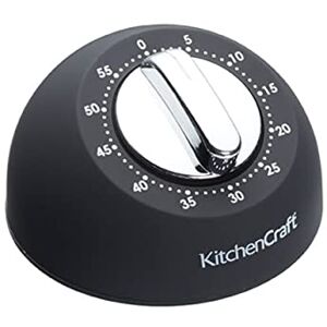 KitchenCraft Kitchen Craft Mechanischer Küchentimer mit Soft-Touch-Oberfläche, 1 Stunde, KCMTIMBLK, Schwarz, 8.1 x 8.1 x 5 cm KitchenCraft Kitchen Craft Mechanischer Küchentimer mit Soft-Touch-Oberfläche, 1 Stunde, KCMTIMBLK, Schwarz, 8.1 x 8.1 x 5 cm