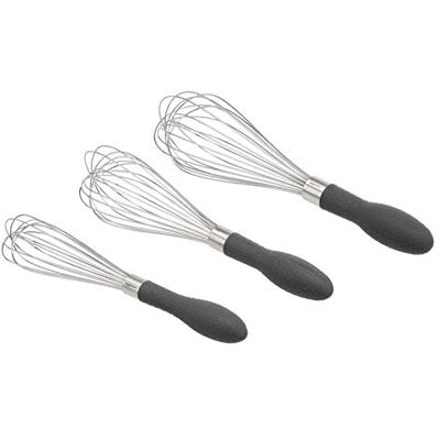 Amazon Basics Edelstahl Draht Schneebesen-Set - 3 Stück Amazon Basics Edelstahl Draht Schneebesen-Set - 3 Stück