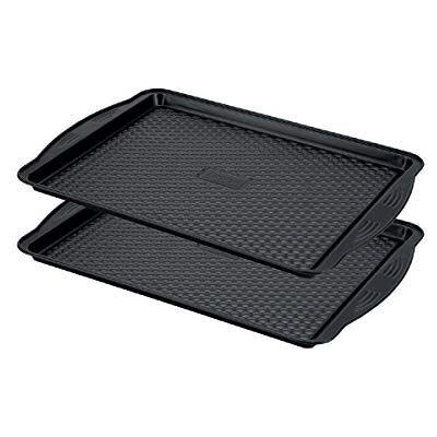 Prestige Aerolift Backbleche für Ofen, antihaftbeschichtet, 2-teiliges Set — spülmaschinenfestes Ofenblech-Set mit extra großen Griffen, robuster Kohlenstoffstahl, 2 x große Ofenbleche 44 cm x 30 cm Prestige Aerolift Backbleche für Ofen, antihaftbeschichtet, 2-teiliges Set — spülmaschinenfestes Ofenblech-Set mit extra großen Griffen, robuster Kohlenstoffstahl, 2 x große Ofenbleche 44 cm x 30 cm