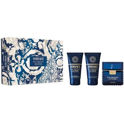 Versace Eau Fraiche Extreme Eau de Parfum Geschenkset 2025, 50 ml Eau de Parfum, Duschgel und After Shave Balsam Versace Eau Fraiche Extreme Eau de Parfum Geschenkset 2025, 50 ml Eau de Parfum, Duschgel und After Shave Balsam