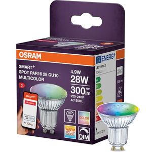 Osram SMART LED Spot PAR16 Reflektor GU10, 4.9W ZigBee 3.0, RGBW 16 Mio. Farben, dimmbar, App Steuerung, Alexa Osram SMART LED Spot PAR16 Reflektor GU10, 4.9W ZigBee 3.0, RGBW 16 Mio. Farben, dimmbar, App Steuerung, Alexa