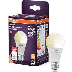 Osram SMART LED Lampe A60 Kolbenform E27, 9W ZigBee 3.0, dimmbar 2700K warmweiß, App Steuerung, Alexa, Google Assistant Osram SMART LED Lampe A60 Kolbenform E27, 9W ZigBee 3.0, dimmbar 2700K warmweiß, App Steuerung, Alexa, Google Assistant
