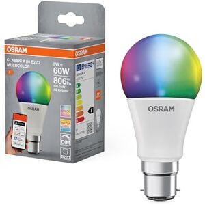 Osram SMART+ RGBW, B22d LED-Lampe mit Matter over Wifi, speziell entwickelt für ALEXA einfache Einrichtung per Klick, 60W-Ersatz, warmweiß bis kaltweiß(2700-6500K), 16 Mio RGB Farben, 1er-Pack Osram SMART+ RGBW, B22d LED-Lampe mit Matter over Wifi, speziell entwickelt für ALEXA einfache Einrichtung per Klick, 60W-Ersatz, warmweiß bis kaltweiß(2700-6500K), 16 Mio RGB Farben, 1er-Pack
