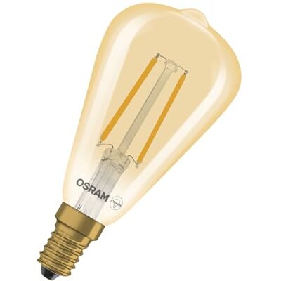 Osram Vintage 1906 LED CLASSIC EDISON DIM ST48 LED-Lampe Glas Gold 2,8 W 250 lm 2200 K Dimmbar Energieeffizienzklasse: F CRI: 80 Osram Vintage 1906 LED CLASSIC EDISON DIM ST48 LED-Lampe Glas Gold 2,8 W 250 lm 2200 K Dimmbar Energieeffizienzklasse: F CRI: 80