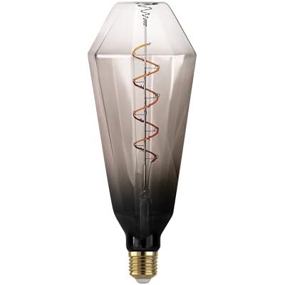 EGLO XXL E27 Lampe dimmbar, Spiral LED Retro Glühbirne Big Size, extra-großes Vintage Deko Leuchtmittel in Grau und Schwarz, 4 Watt, 110 Lumen, warmweiß, 1800 K, L 24,5 cm EGLO XXL E27 Lampe dimmbar, Spiral LED Retro Glühbirne Big Size, extra-großes Vintage Deko Leuchtmittel in Grau und Schwarz, 4 Watt, 110 Lumen, warmweiß, 1800 K, L 24,5 cm